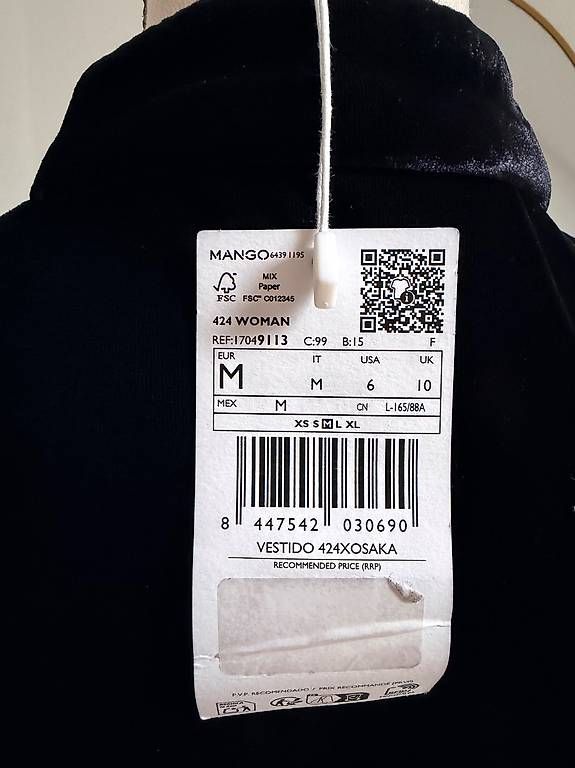 Vestiti: MANGO Samtkleid Schwarz Gr. M  Neu mit Etikett – Nuovo e nell'imballaggio originale da Pfungen venduto da olg_f8vp 4