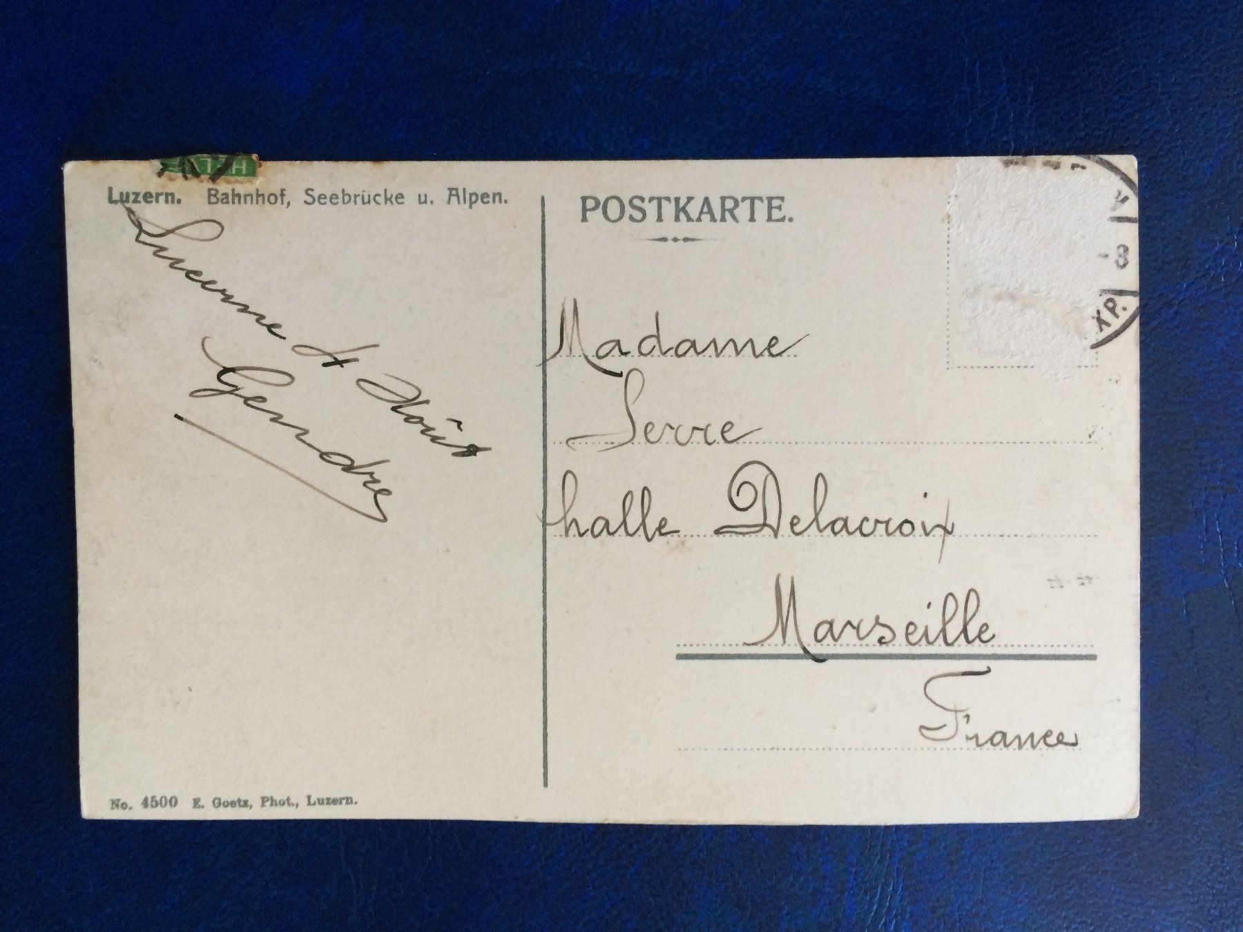 Cartes postales: AK Bahnhof Seebrücke Luzern – Défectueux à Küssnacht am Rigi par cartolina-1 5