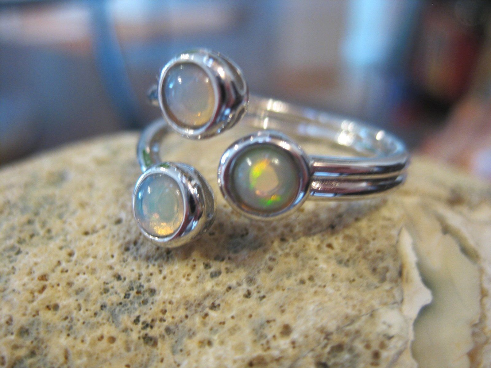 Anelli: STERLING SILBER 925° KRISTALLOPAL RING DM.18 – Nuovo (secondo la descrizione) da Weiningen ZH venduto da actera 3