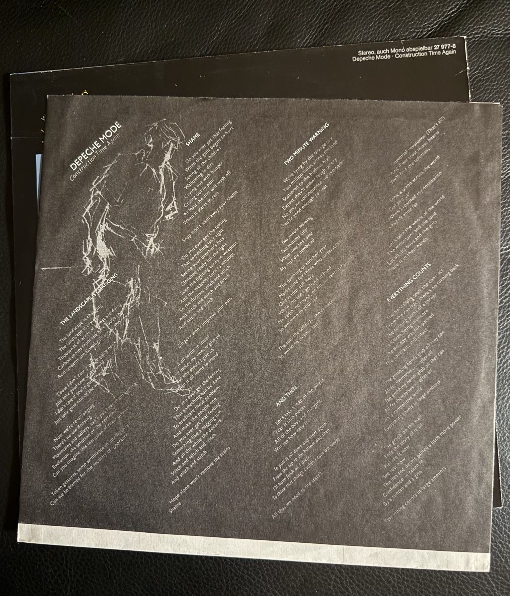 Dischi in vinile: Depeche Mode - Construction Time Again LP Vinyl 1983 DMM – Usato da Goldach venduto da Donpancho 5