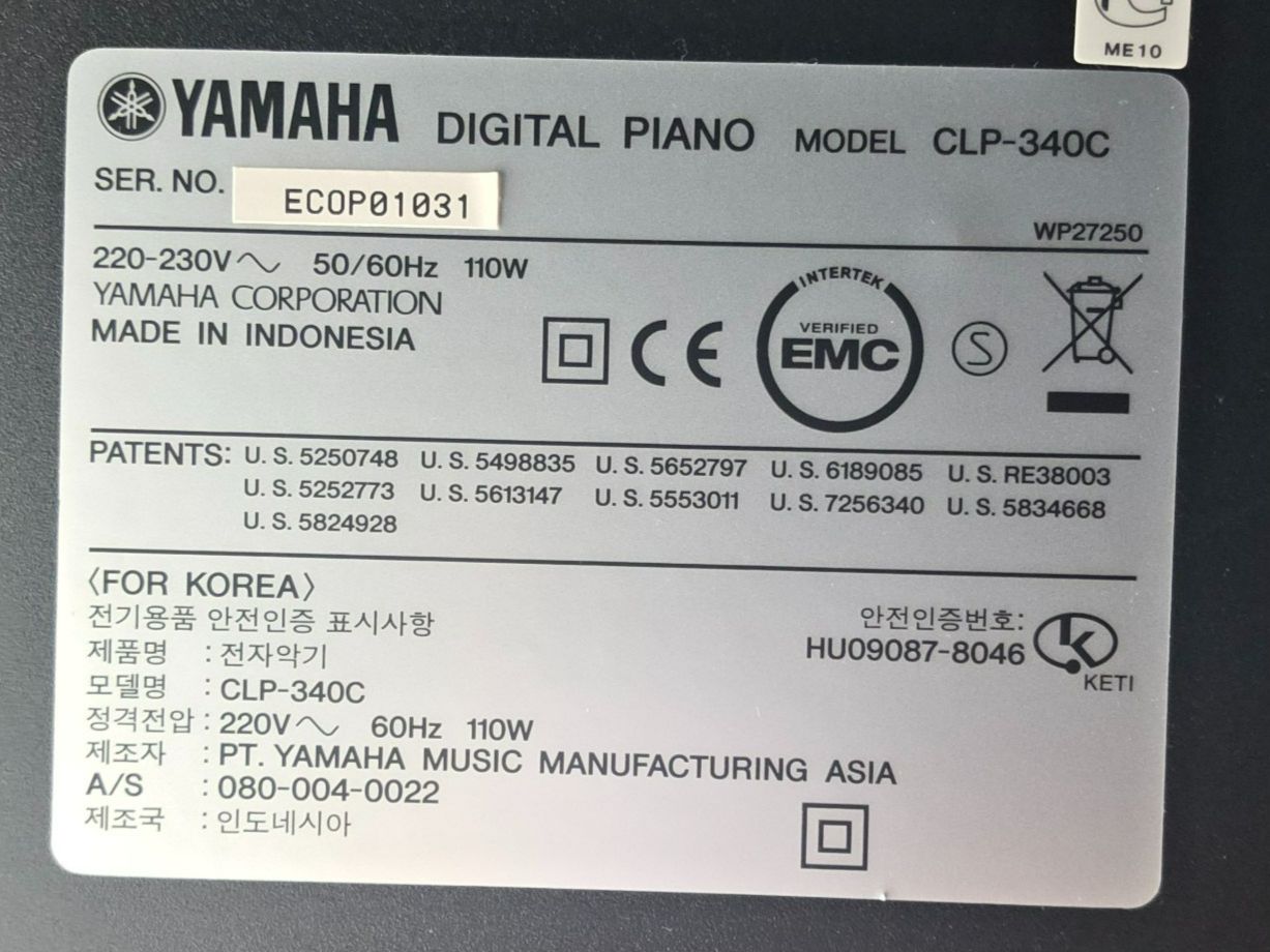 Yamaha Strumenti musicali: Yamaha Clavinova CLP-340C Kirsche E-Piano – Usato da Abtwil SG venduto da Schlumpfmoni 1