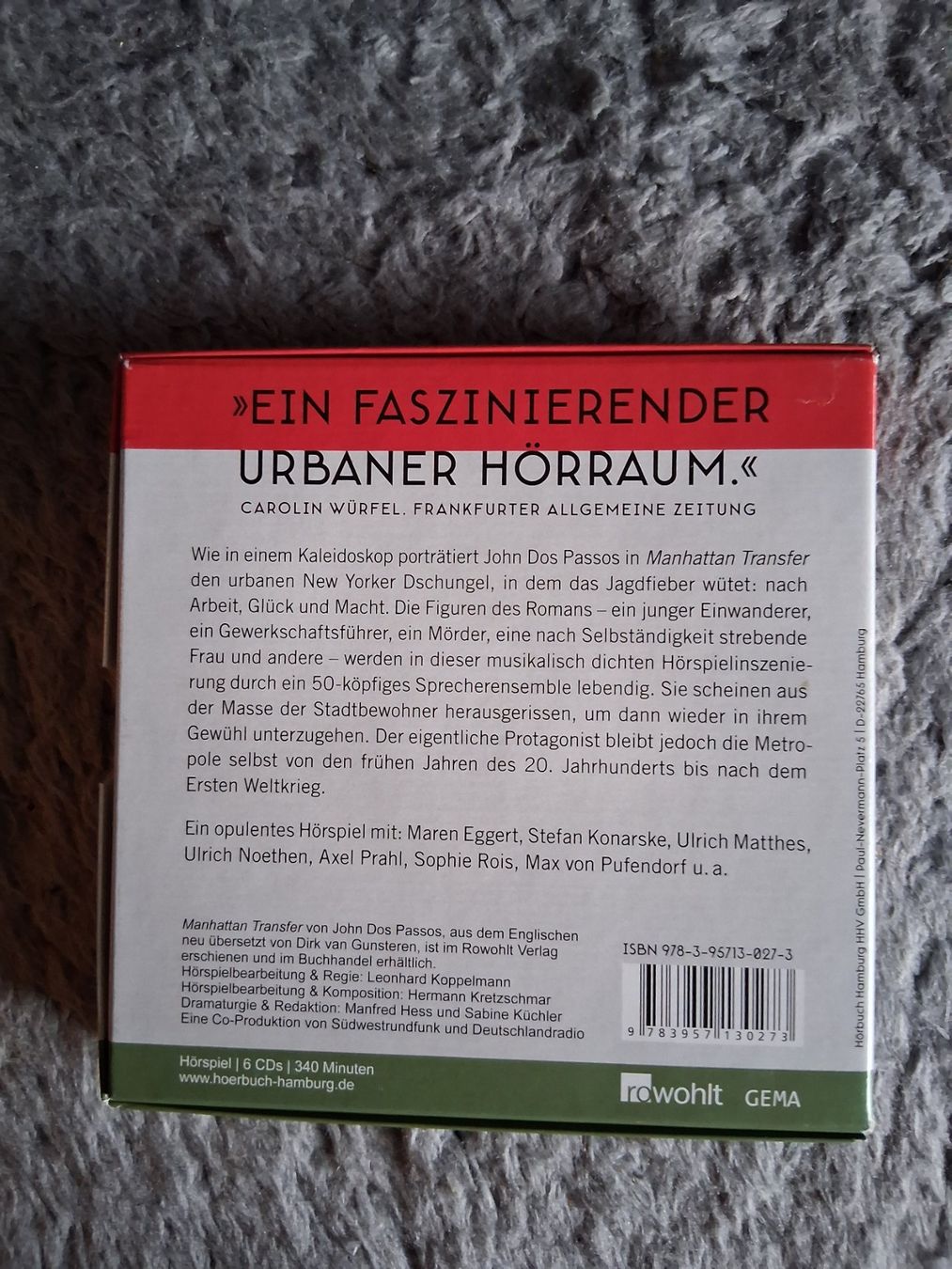 Audiolibri: JOHN DOS PASSOS    MANHATTAN TRANSFER    HÖRSPIEL  6 CDS – Usato da Wetzikon ZH venduto da Ramones01 1