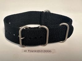 22mm Nato Extrem Armband N2S schwarz mil-spec Nylon