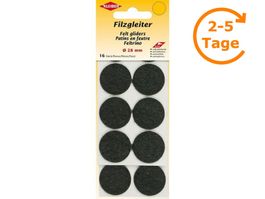 Filzgleiter 28 mm,16 Stück,  schwarz