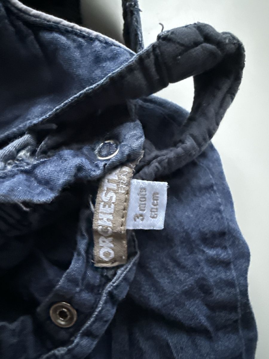 Pantaloni: Salopette bébé Orchestra jean 3 mois 60 cm – Usato da Saulcy venduto da lanah31 2