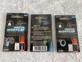 Alpertec Nightcap Nightlux, leuchtet im Dunkeln, 3 Stück