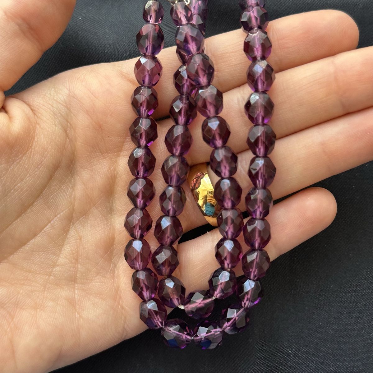 Catenine: Violett Glasperlen Halskette – Usato da Givisiez venduto da dor_xb9k 1