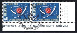1958 Atomkonferenz ZNr. 338, Voll ET-gestempelt ʘ, KP 50.-