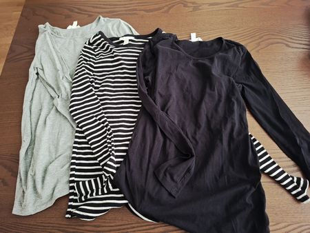3 H&M MAMA Langarmshirts Gr. S