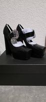 Versace Jeans Couture Décolleté Platform nere effetto cocco 