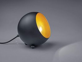 Lampe Tischleuchte Schwarz Gold Design Nachttischlampe