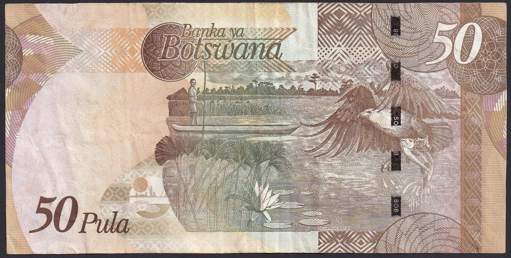 Billets de banque: Botswana 50 Pula 2012 sehr hohe Nummer – D'occasion à Brugg AG par banknoten_muesli 1
