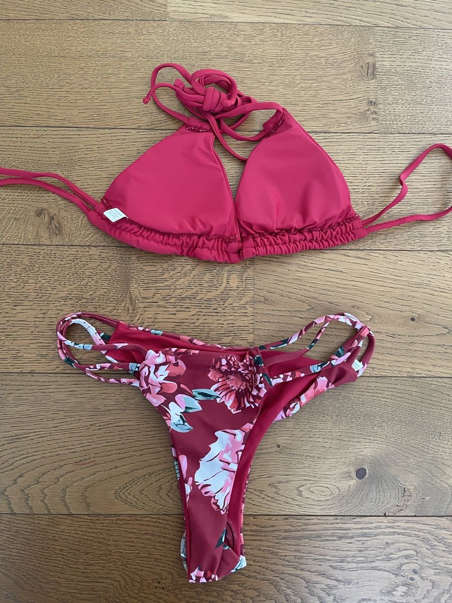Costumi da bagno & Bikini: Neues Bikini in Rot Bordeau Grösse S TrianGle – Nuovo e nell'imballaggio originale da Bassersdorf venduto da Sandy456 4