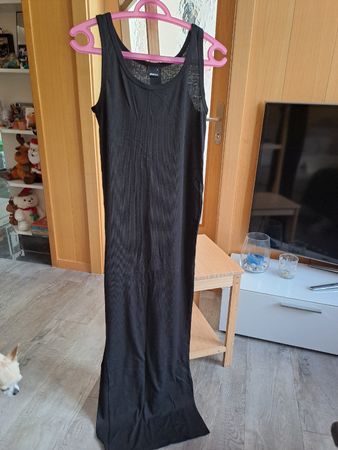 Kleid Gina Tricot Lang Schwarz Grösse M guter Zustand