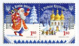 Briefmarken "Weihnachtsmann". Ukraine.