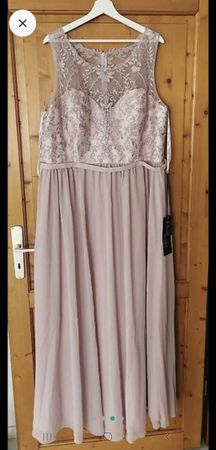Abendkleid rosa Grösse 48