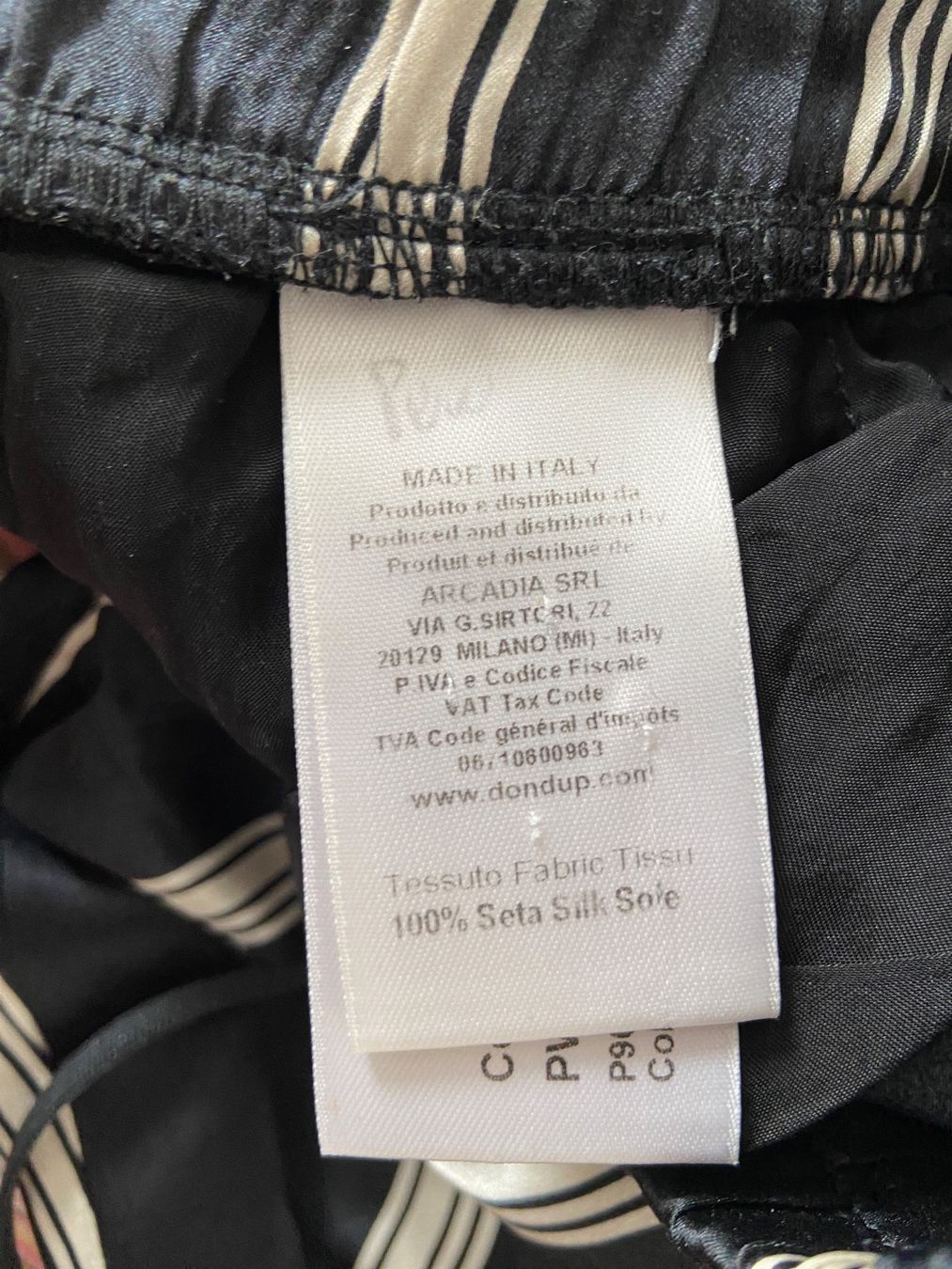 Pantaloni: Pantalon rayé 100% silk – Usato da Cully venduto da FranVey 2