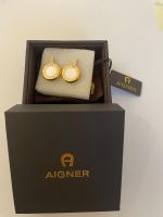 AIGNER Ohrringe Gold mit Steinen, ungetragen!