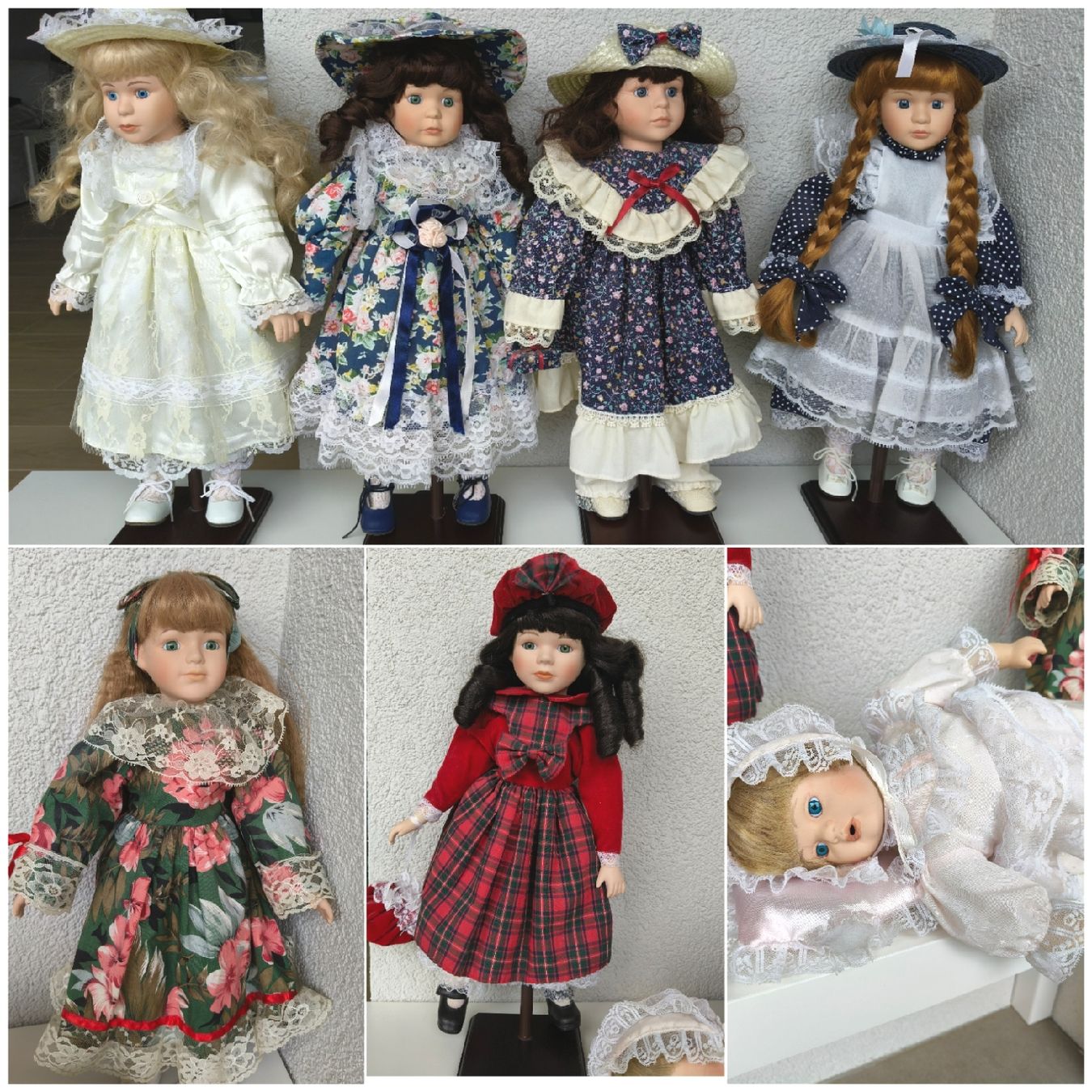 Bambole: 7 poupées porcelaine – Nuovo (secondo la descrizione) da Monthey venduto da lesaffairesdecamille