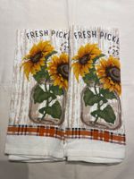 Autumn Sunflower Kitchen Towels Farmhouse Rustic Decor new