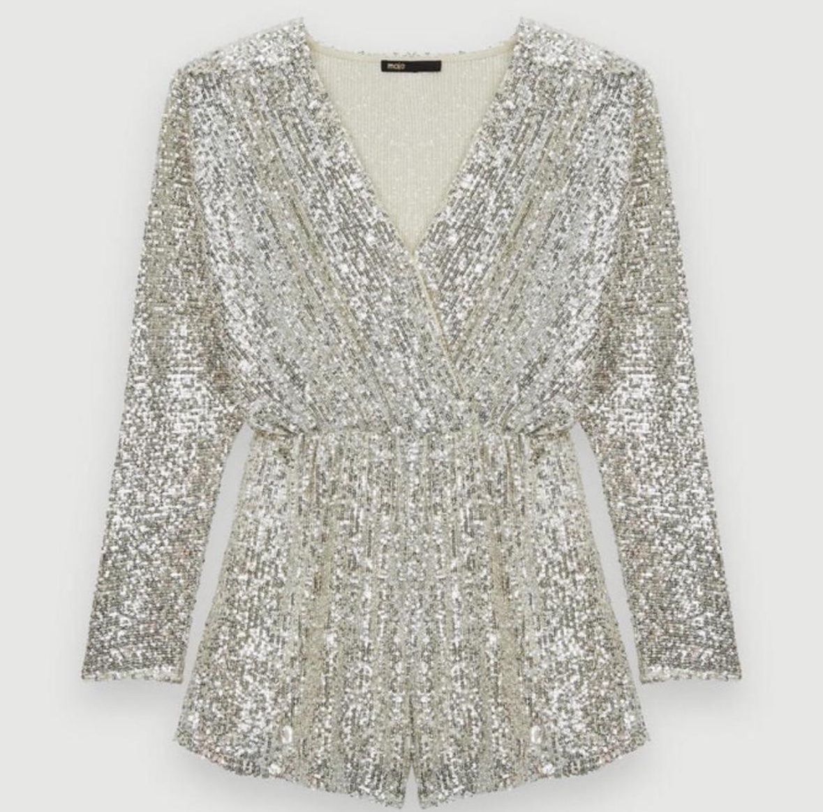 Maje Tute: Maje Silver Sequin Jumpsuit – Nuovo (secondo la descrizione) da Zürich venduto da Semokay