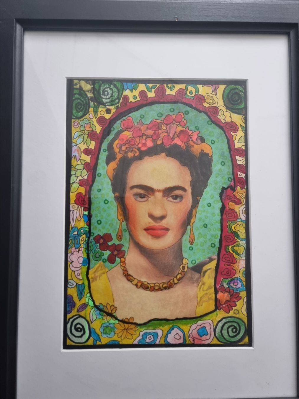 Dipinti: FRIDA KAHLO COLLAGE MIT RAHMEN GRÖSSE 48X38CM – Usato da Gersau venduto da kunst-online 1