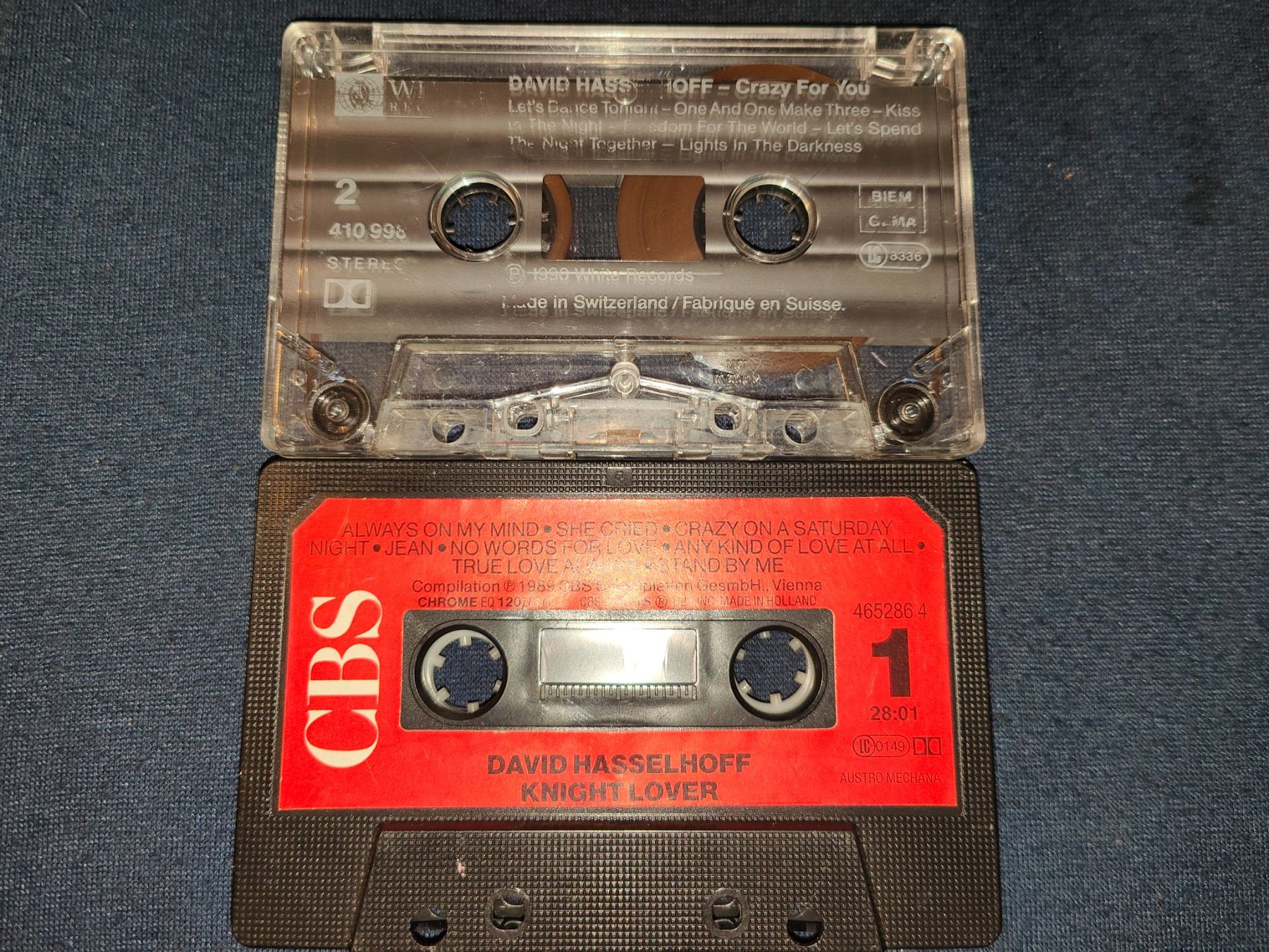 Musicassette: David Hasselhoff 2 MCs: Knight Lover & Crazy for You – Usato da Rothrist venduto da SiddharthaMoon