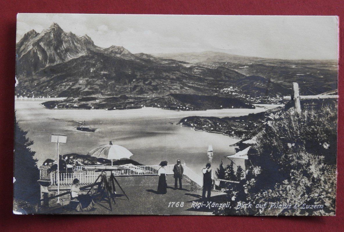 Cartoline postali: Rigi - Känzeli, Blick auf Pilatus u. LU – Usato da Rain venduto da 999-800-K