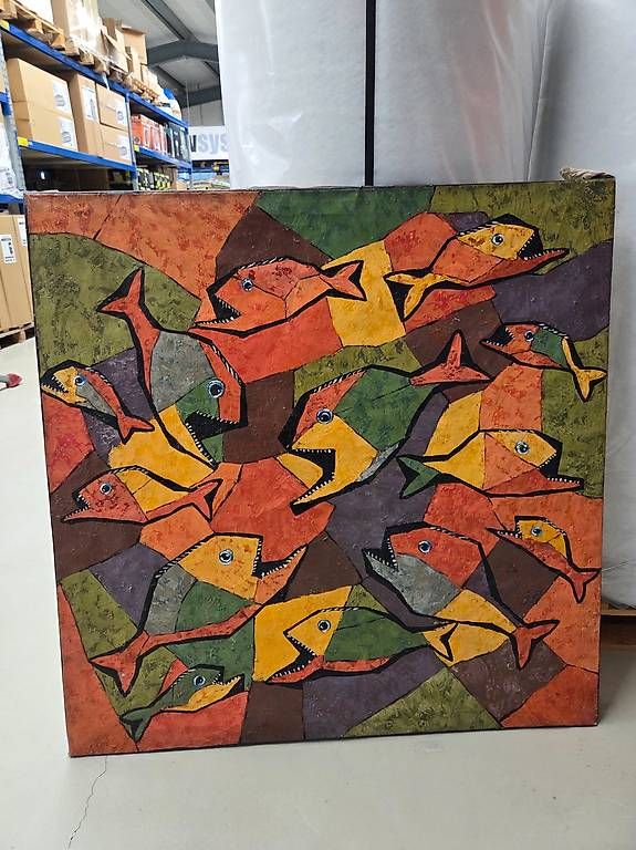 Dipinti: Bild Gemälde Leinwand 100x100cm aus Bali – Usato da Oberbüren venduto da GrowSystemAG