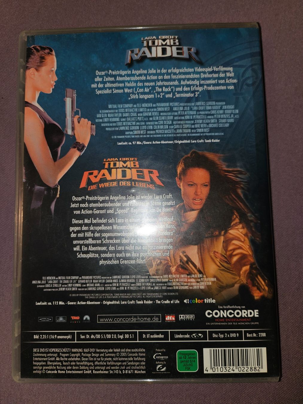 Alle DVDs: DVD: Tomb Raider 1 & 2 – Gebraucht aus Thun von Shame 1