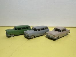Wiking 3x alte Opel Rekord in 1/87