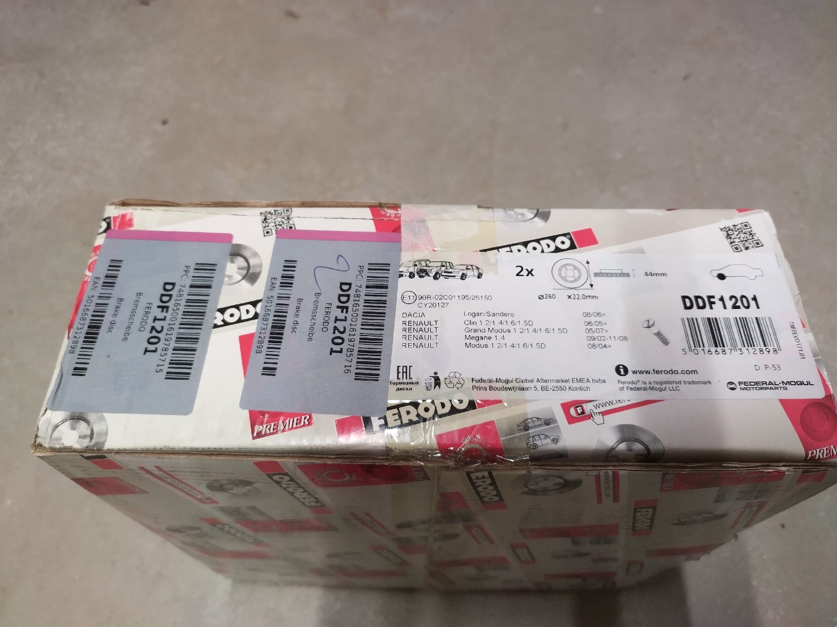 Renault Alle Autoersatzteile: Bremsscheiben und Beläge Renault Modus vorne. – Neu und originalverpackt aus Huttwil von vsrf11