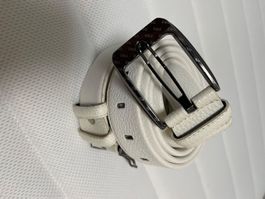 D&G Gürtel, Leder, Weiss, Top Zustand, Sommer-Accessoire