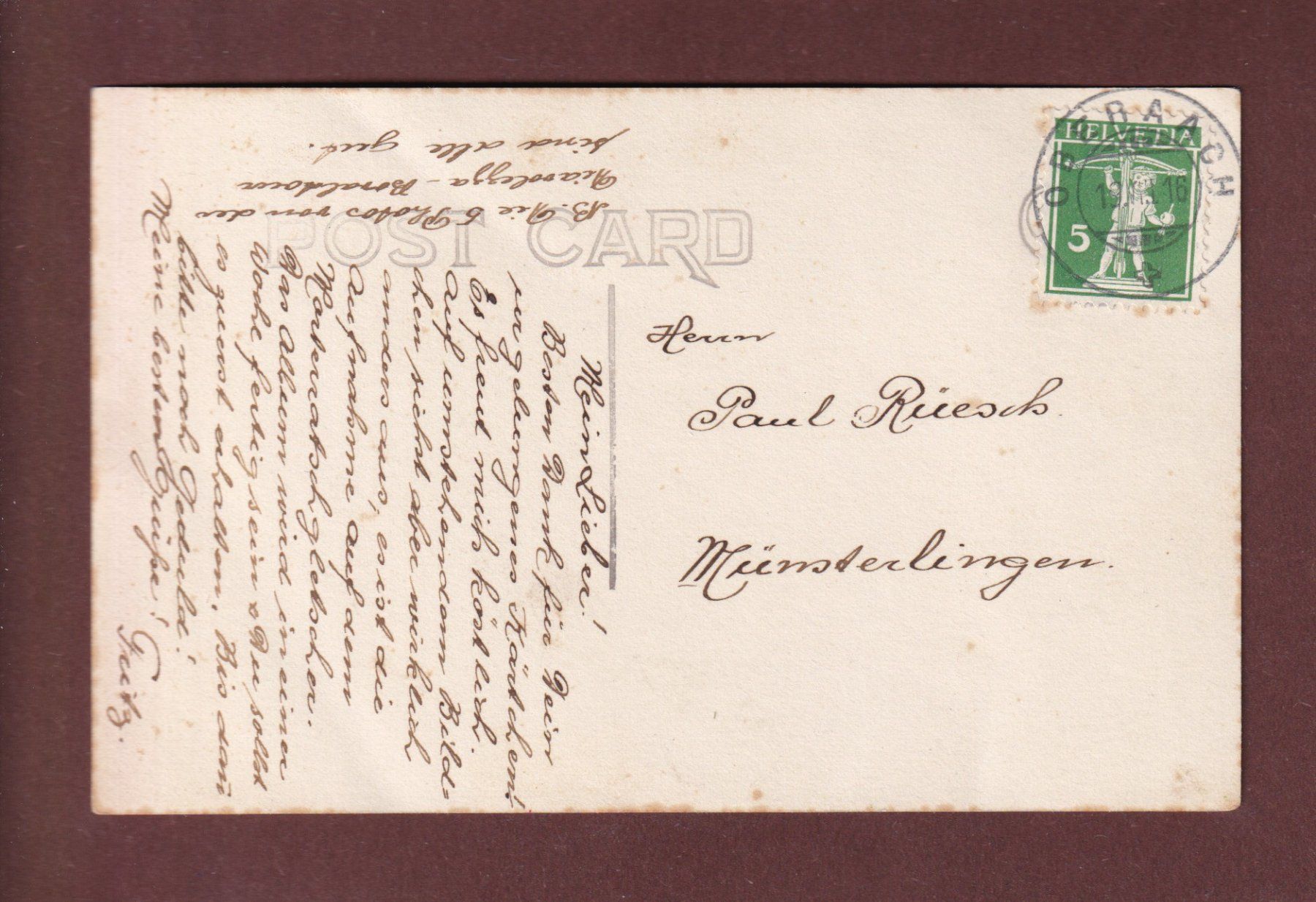 Cartoline postali: Foto - Am MORTERATSCHGLETSCHER - 1916 – Usato da Pully venduto da nicecards-shop 1