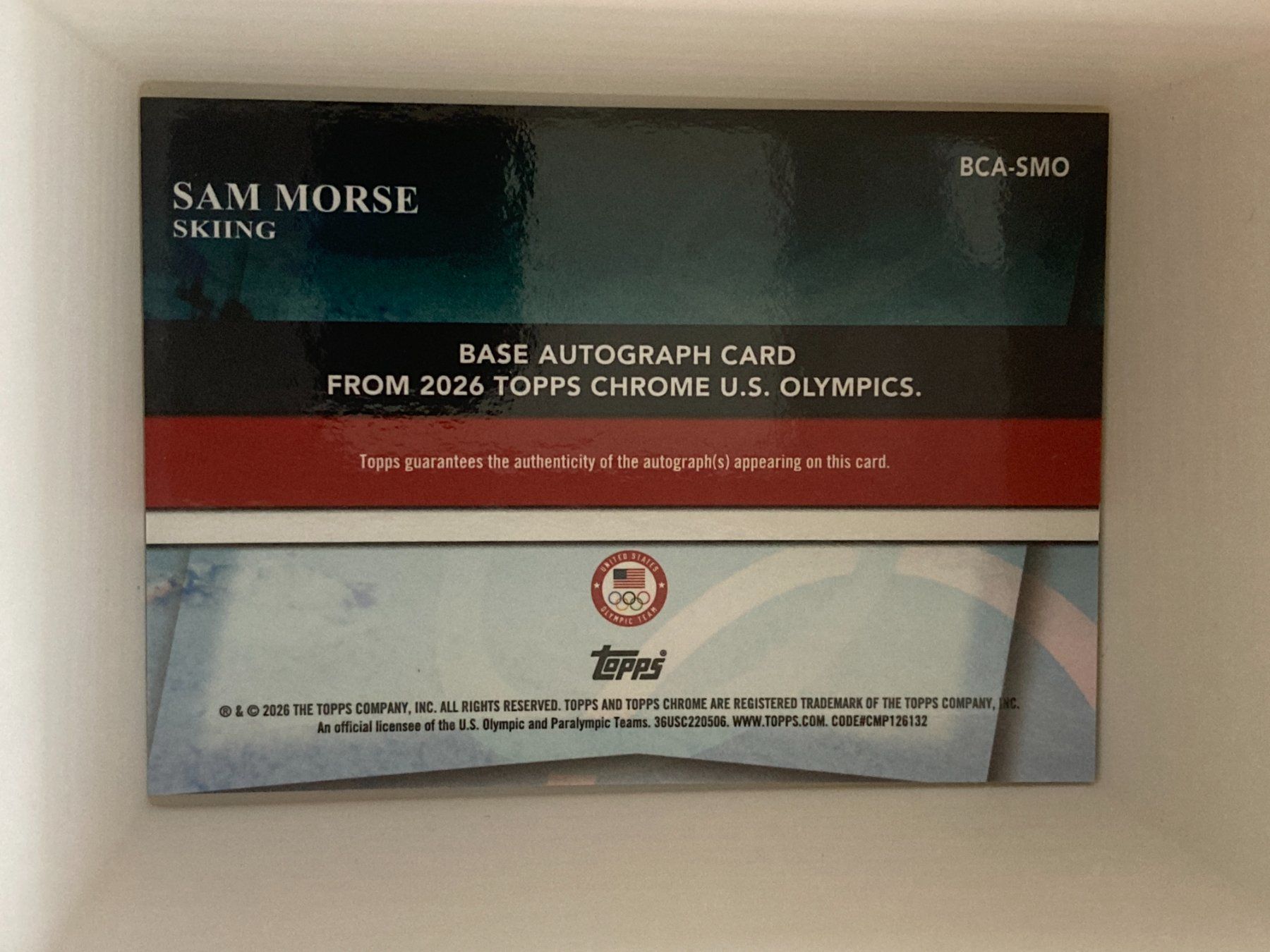 Topps Carte collezionabili: Topps Chrome US Olympics - Sam Morse Auto /99 – Usato da La Tour-de-Peilz venduto da Tyalos_Cards 1