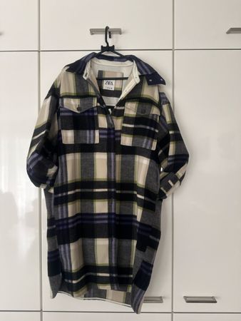 Veste chemise Zara à carreaux avec capuche taille S