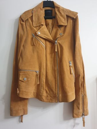 Wildlederjacke in schönem senfgelb, ungetragen