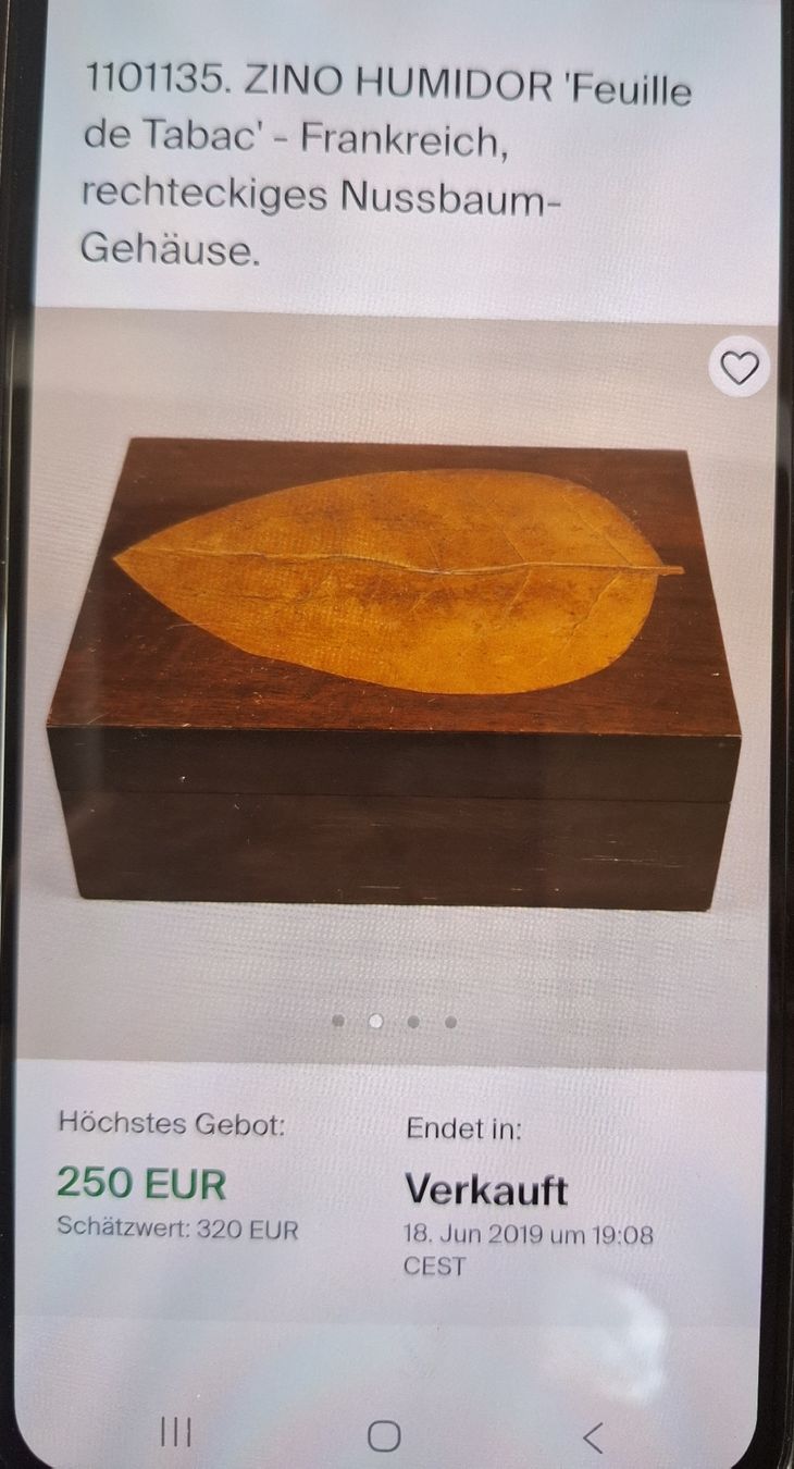 Humidor per sigari: ÄLTERER HUMIDOR VON ZINO – Usato da Reinach BL venduto da vwbora75 7