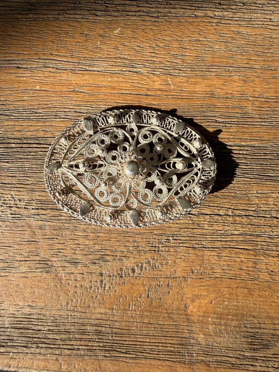 Spille & Fermagli: Antike Filigran-Brosche 990 Silber – Usato da Malters venduto da Abbelschorle
