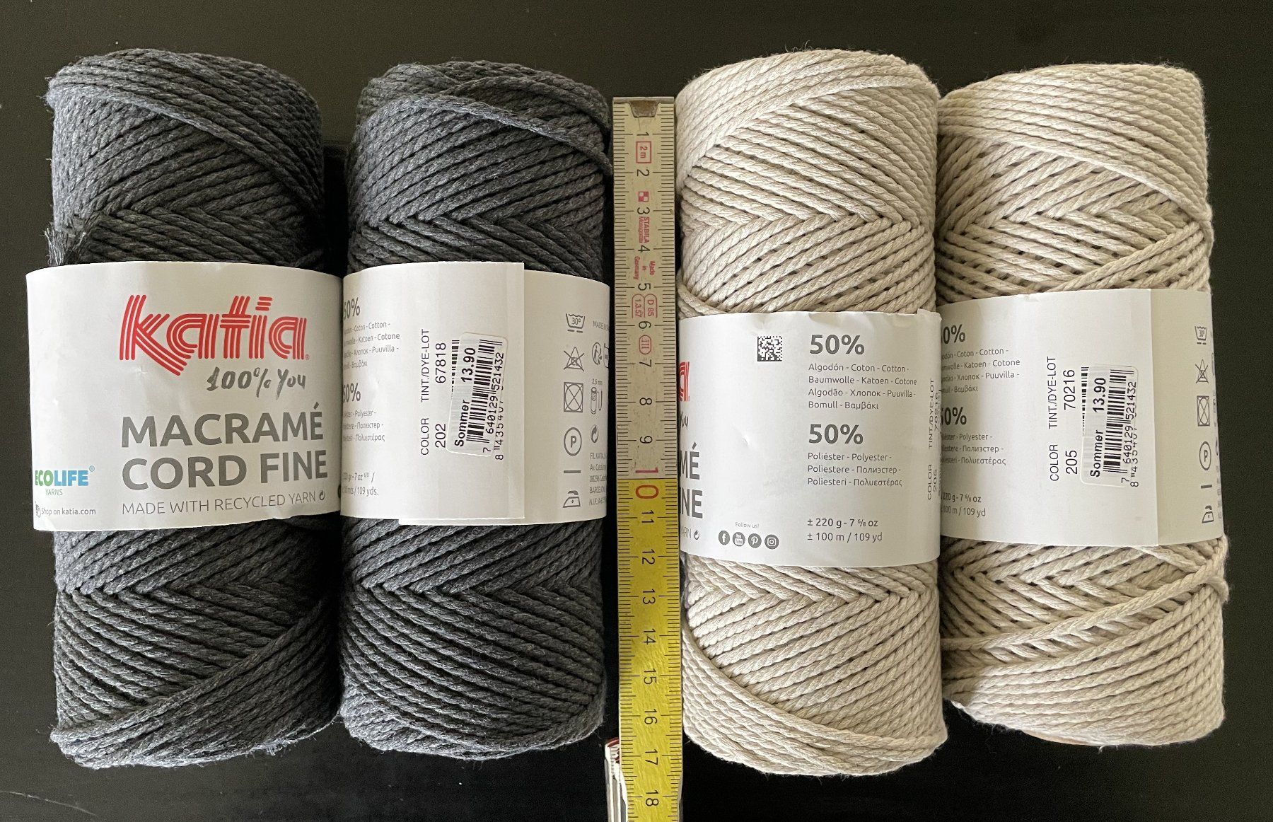 Lana: Wolle Macramé macraméwolle Basteln Stricken Hobby – Nuovo (secondo la descrizione) da Oftringen venduto da allesmeins 7