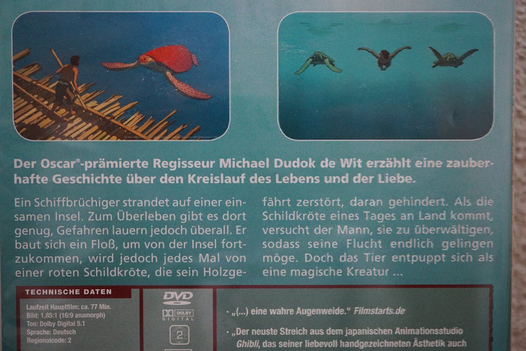 Tutti i DVDs: *Die rote Schildkröte* DVD – Usato da Hochdorf venduto da Aguadulce 1