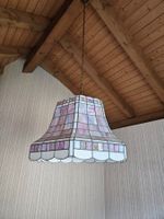 Vintage TIFFANY Glas-Hängelampe aus den 1990er Jahren