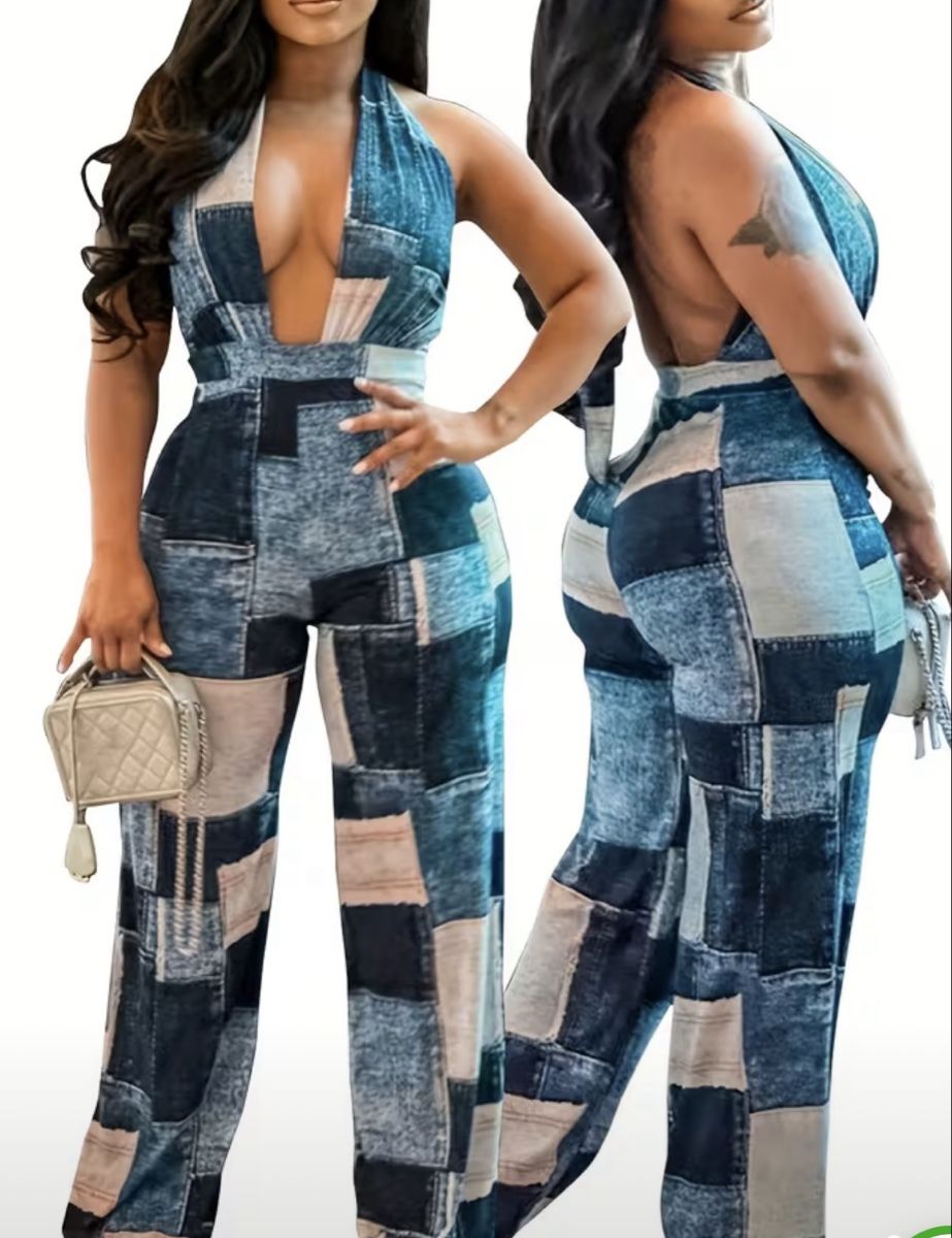 Jumpsuits: Jumpsuit Patchwork Print Neckholder Grösse 40 – Neuf avec emballage d'origine à Au ZH par Jaggy4 3