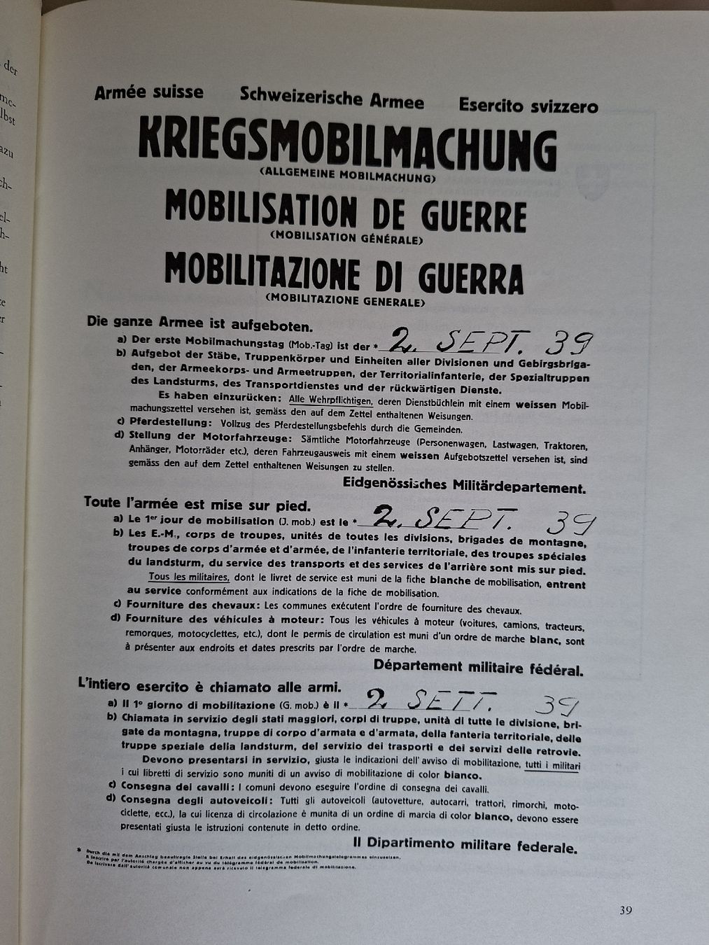 Livres: Schweizer Armee Militär Buch von 1965  – D'occasion à Schwanden Sigrisw par cadieux71 3