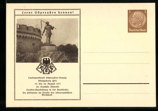 Cancelleria postale: Königsberg, 25. Deutsche Ostmesse 1937, – Usato da Berlin venduto da bartko-reher