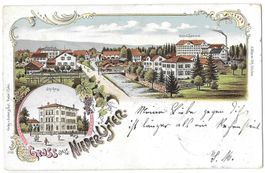 Niederuster farbige Lithografie mit Spinnerei