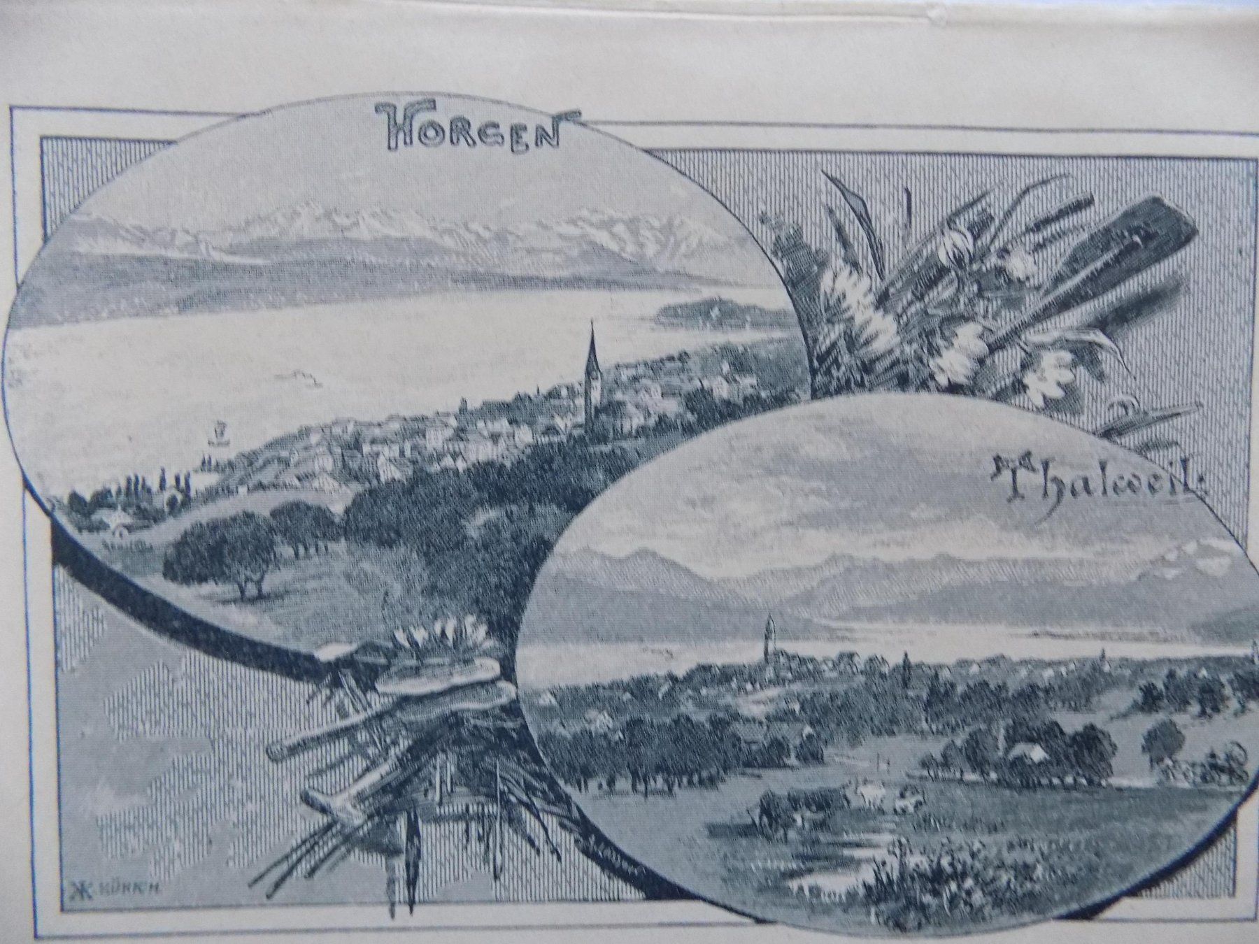 Gravures: Horgen Thalwil Xylographie – D'occasion à Risch par Antikfee 3