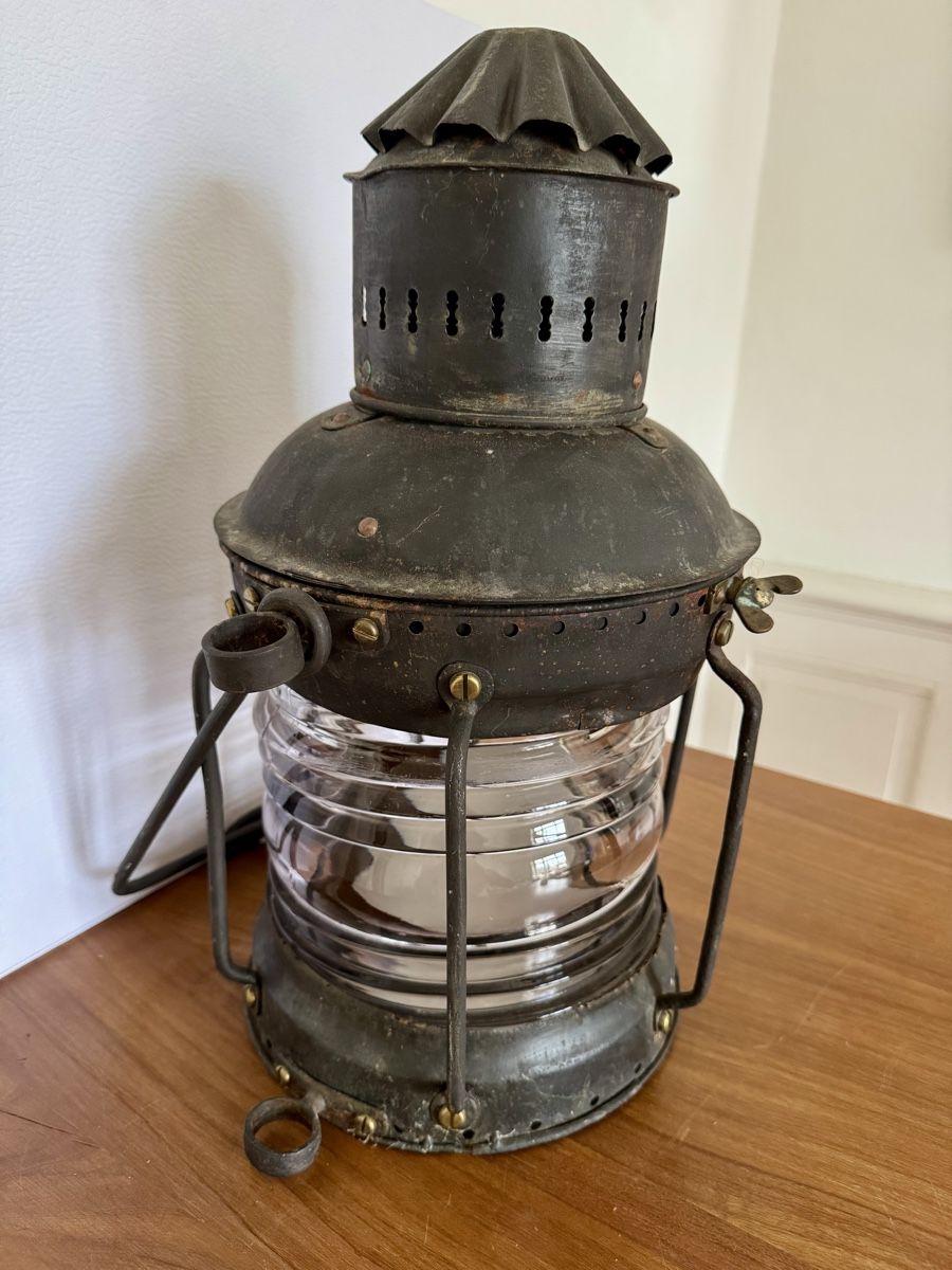 Lampade: Antike grosse Schiffslampe / Petroleumlampe, Deko-Objekt – Usato da Zürich venduto da Nobs1 6