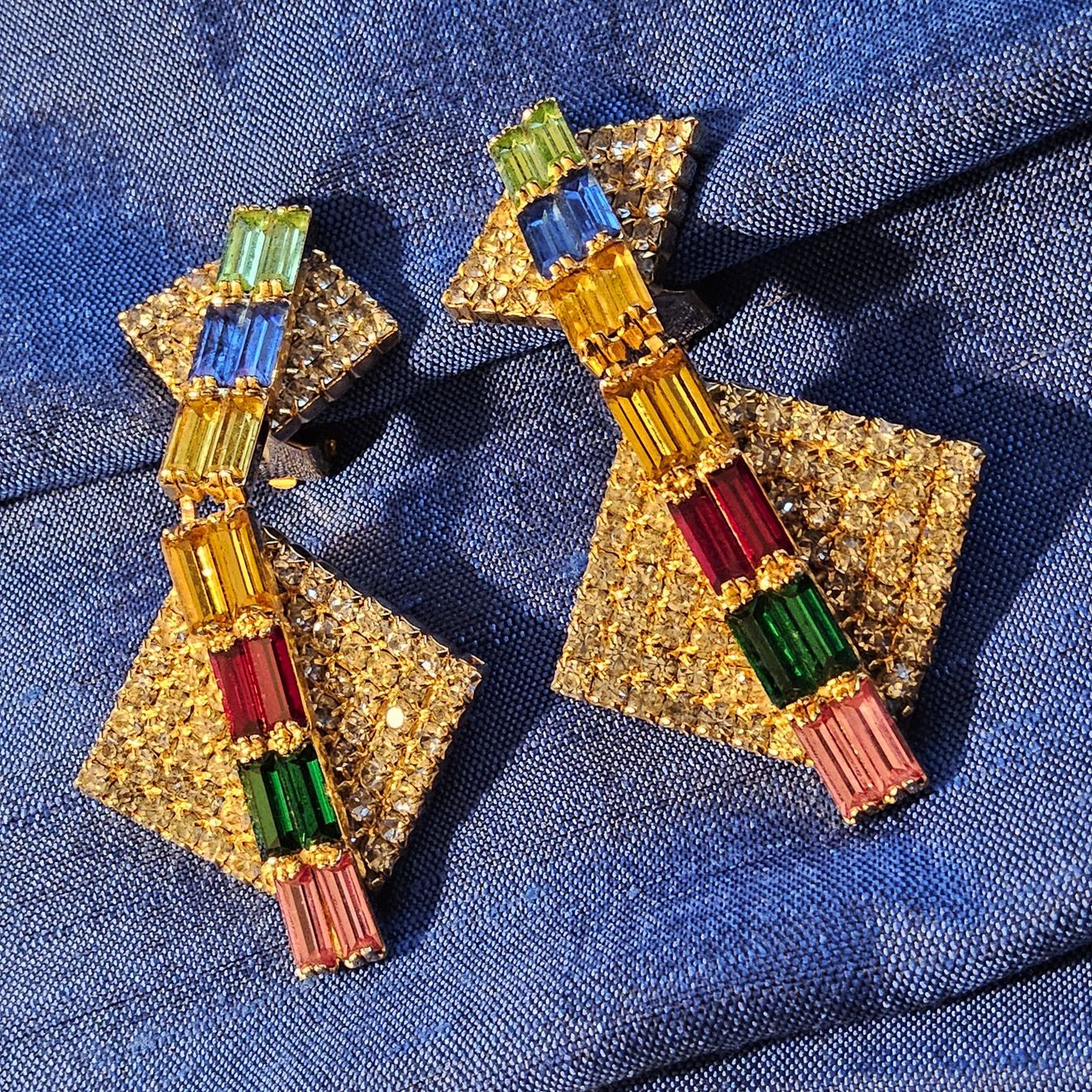 Orecchini pendenti & Orecchini a lobo: Top Vintage Strass Ohrclips, ca 1950 – Usato da Zürich venduto da Aleick 2