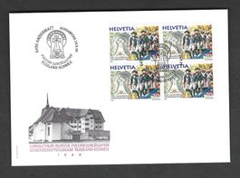 CH FDC Viererblock 1999